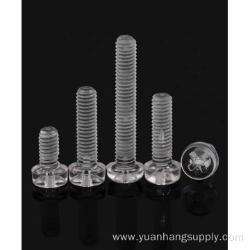 Plastic Round head screw transparent